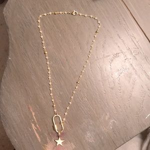 Chain necklace with carabiner and star